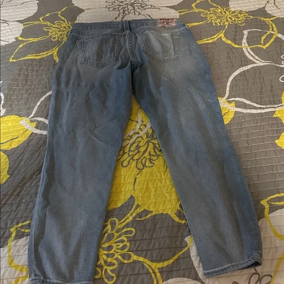 True Religion Women's Light Blue Distressed Curvy Skinny Jeans - Picture 6 of 9